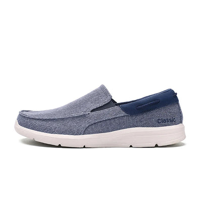 Men’s Summer Breathable Canvas Shoes Lightweight Slip-On Casual Flats