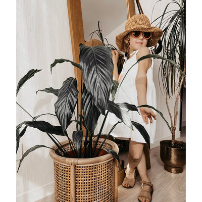 Kids Girls Summer Cotton Princess Dress Linen Suspenders