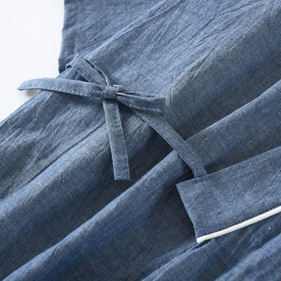 Couples Home Casual Pajamas Set Japanese Style Yukata Kimono Cotton Linen Robes Shorts Chinese Hanfu Pyjamas Bathrobe Sleepwear