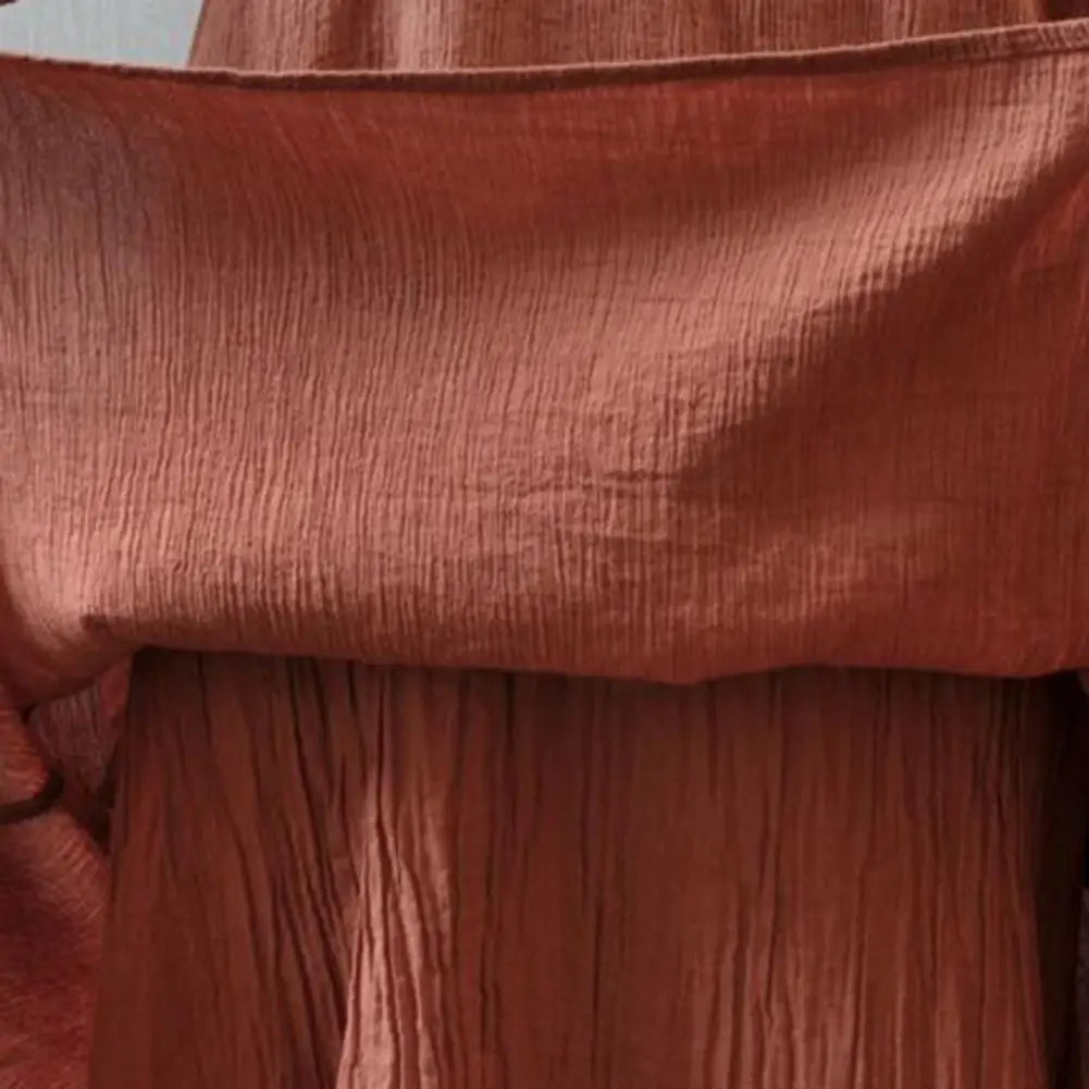 Women Elegant Linen White Dresses Bohemia Layering Vintage Robe Long Sleeve Loose Long Dress Female Autumn Vestidos